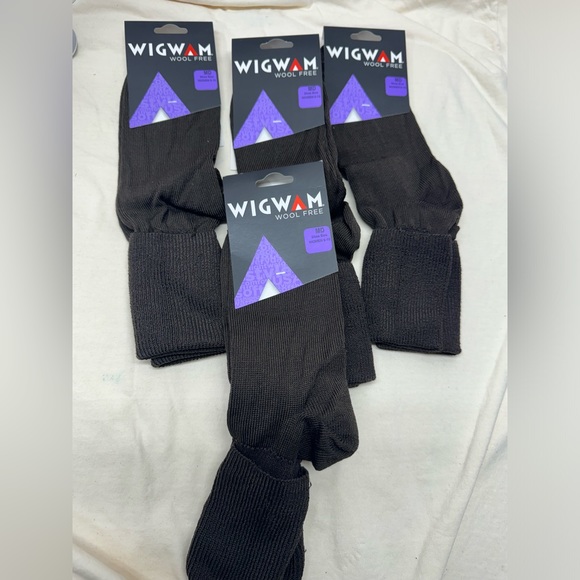 NWT Wigwam Wool Free Sock Breeze Loot of 3 Brown - Picture 1 of 9